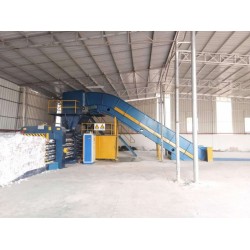 東莞全自動半自動廢紙皮打包機  大小臥式垃圾廢品壓包機